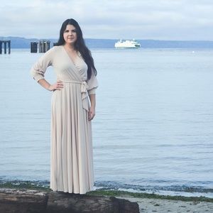 3/4 Sleeve Maxi Dress